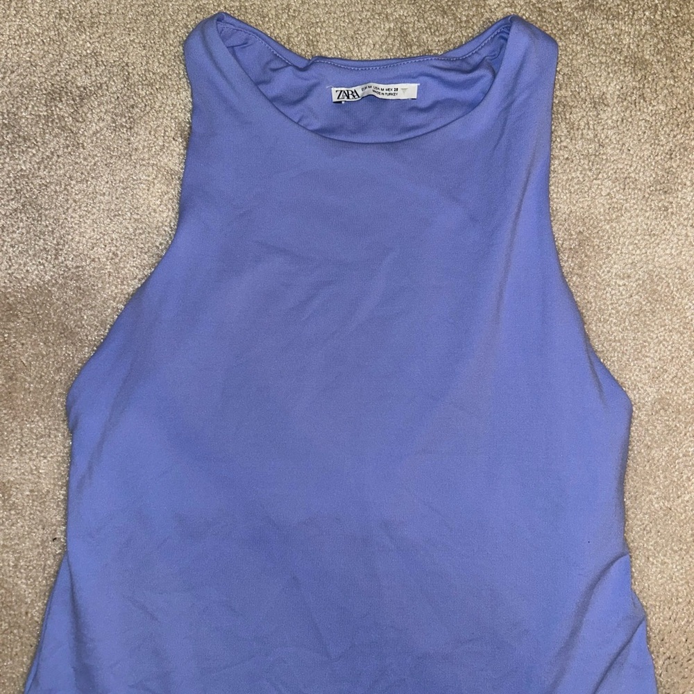 Zara Women's Periwinkle Sleeveless Bodysuit